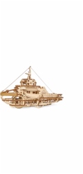 Ugears 3D dřevěné mechanické puzzle Remorkér