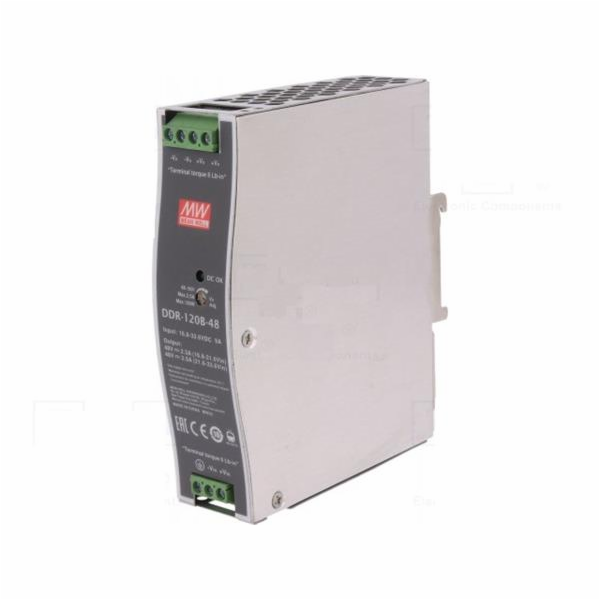 Napěťový měnič Mean Well DDR-120B-48 12V/48V, 120W, na DI...