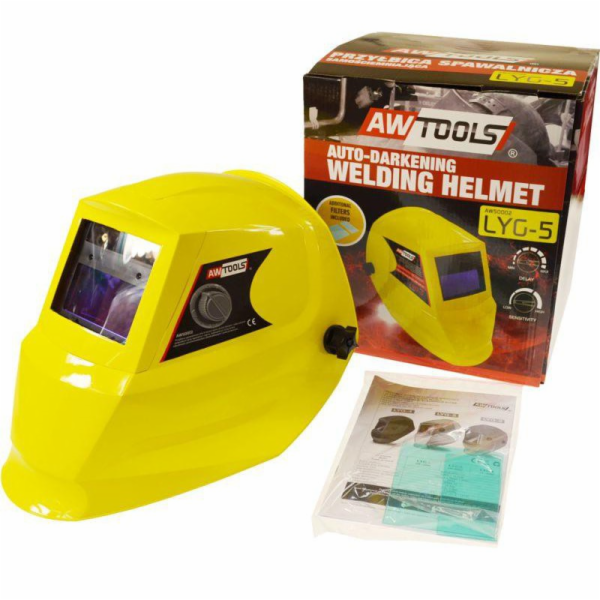 AWTools LYG-5 samostmívací svářečská kukla žlutá (AW50002)