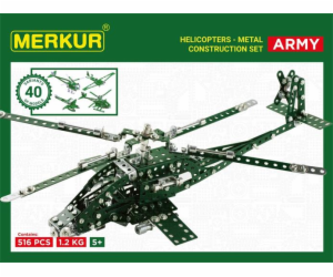 Stavebnice Merkur Helikopter Set, 515 dílů, 40 modelů