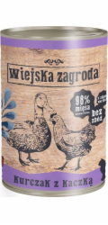 WIEJSKA ZAGRODA Chicken with duck - mokré krmivo pro kočky - 400g