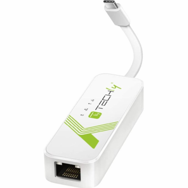 Techly  USB 3.1 Type C RJ45 10/100/1000 adaptér, bílý