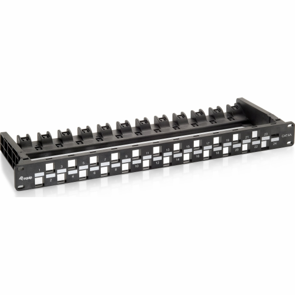 Equip  Patchpanel 24x Cat6A 19 UTP 1HE Keystone Montage sw