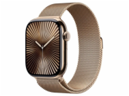 Apple Watch Series 10 GPS + Cellular 46mm Zlatý titan se zlatým milánským tahem - S/M
