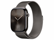 Apple Watch Series 10 GPS + Cellular 46mm Slate Titanium Case with Slate Milanese Loop - S/M