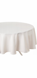 Ubrus, kulatý, krémový, 180 cm