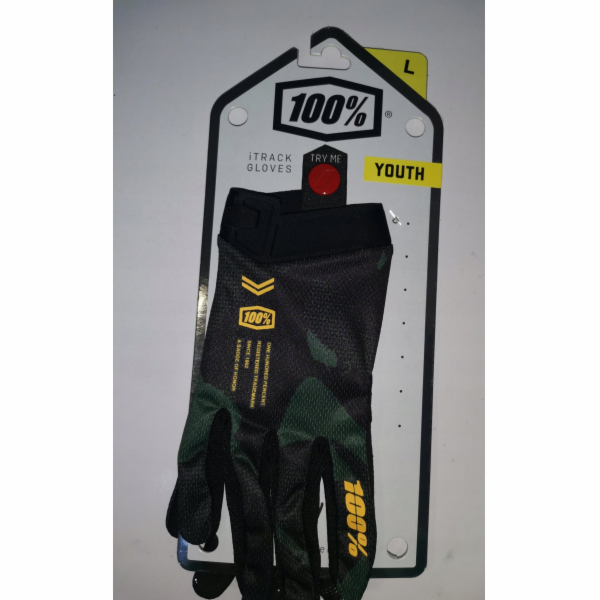 100% rukavice 100% ITRACK Mládežní rukavice Sentinel Blac...