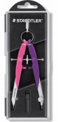 STAEDTLER Kružítko "Mars Comfort Neon", 2-dílná sada, vysoká přesnost, růžová-fialová