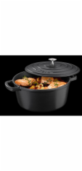 Pekáč litinový s poklicí CALIDO 26 cm černá KL-12472