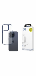 3mk ochranný kryt Satin Armor Case+ Blue pro Apple iPhone 15 Pro Max