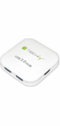 TECHLY HUB USB 3.0 Super-Speed ??4 Ports, bílé IUSB3-HUB4-WH
