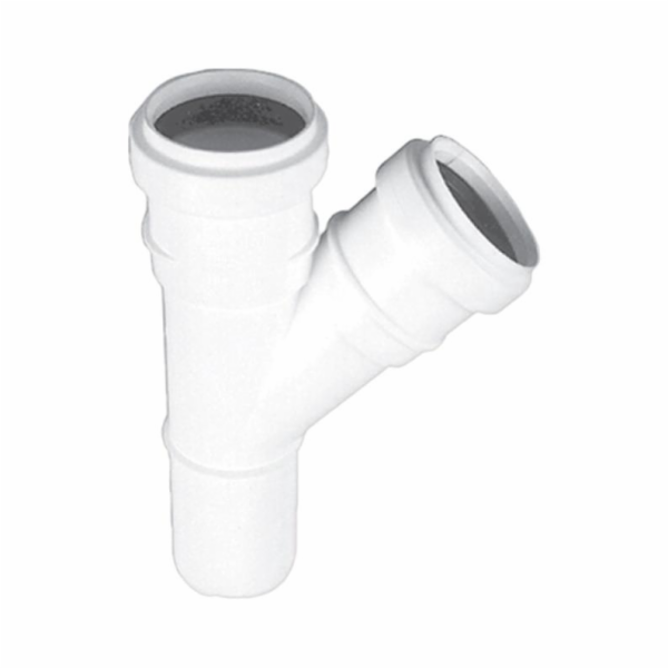 T-kus vnitřní kanalizační HTplus, O40/40 mm, 45°, bílý