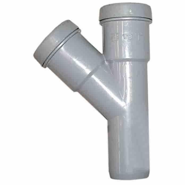Vnitřní drenážní T-kus Wavin, O 40 / 40 mm, 45°