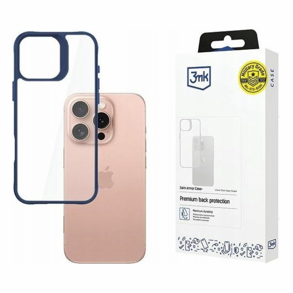3mk Satin Armor Case+ Blue pro Apple iPhone 16 Pro