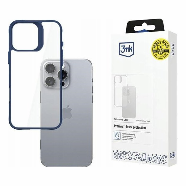 3mk Satin Armor Case+ Blue pro Apple iPhone 16 Pro Max
