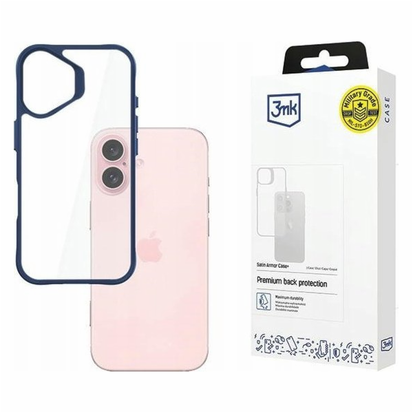 3mk Satin Armor Case+ Blue pro Apple iPhone 16