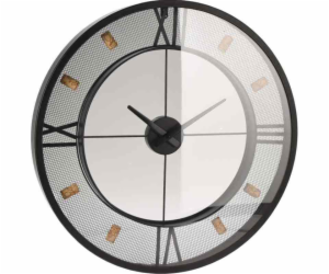 Nástěnné hodiny kovové černá 57 cm KO-HZ1303700
