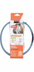 ZOLUX Bivouak LED Silikonový modrý - obojek pro psa - 30-60 cm