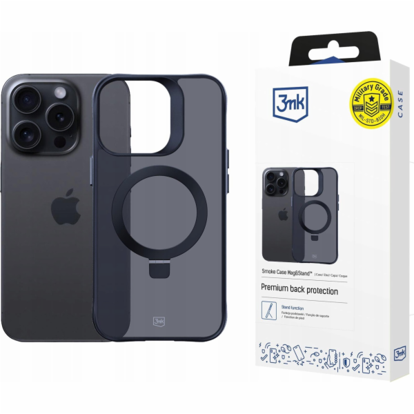 3mk Smoke Case Mag&Stand pro Apple iPhone 15 Pro Max