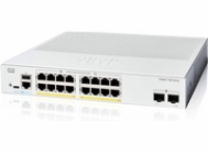 Cisco Catalyst switch C1300-16P-2G (16xGbE,2xSFP,16xPoE+,120W,fanless) - REFRESH