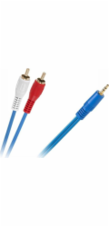 Jack kabel 3,5 mm - RCA (Cinch) x2 1,8 m modrý (KPO2749-1,8)