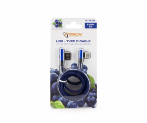 Sbox USB->Type-C 90 m/m 1,5 m USB-TYPEC-90BL Modrá