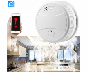 Jarní Smart WiFi fotoelektrický detektor kouře, bílý