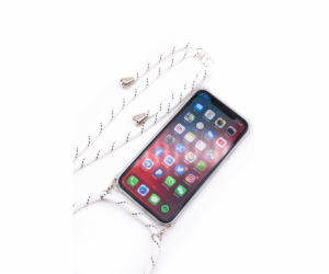 Pouzdro Samsung A10s s lankem White Stripes Transparent