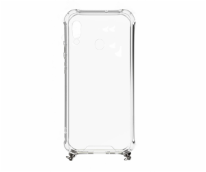Samsung A20e silikonový TPU průhledný s řemínkem na náhrd...