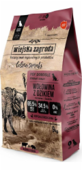 WIEJSKA ZAGRODA Hovězí s divočákem L – suché krmivo pro psy – 9kg