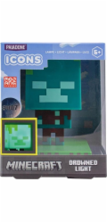 Lampa Paladone Minecraft Ikona utopeného Zombie, zelená