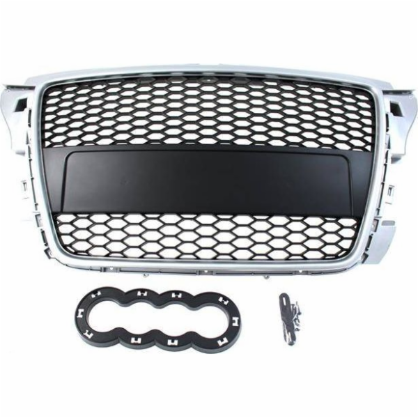 MTuning_F GRILL AUDI A3 8P RS-STYLE STŘÍBRNO-ČERNÁ (07-12)