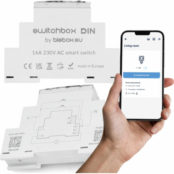 Blebox Spínací skříňka v reléovém modulu Blebox