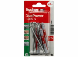 Hmoždinka Fischer DuoPower, 65 mm x 8 mm, 4 ks.