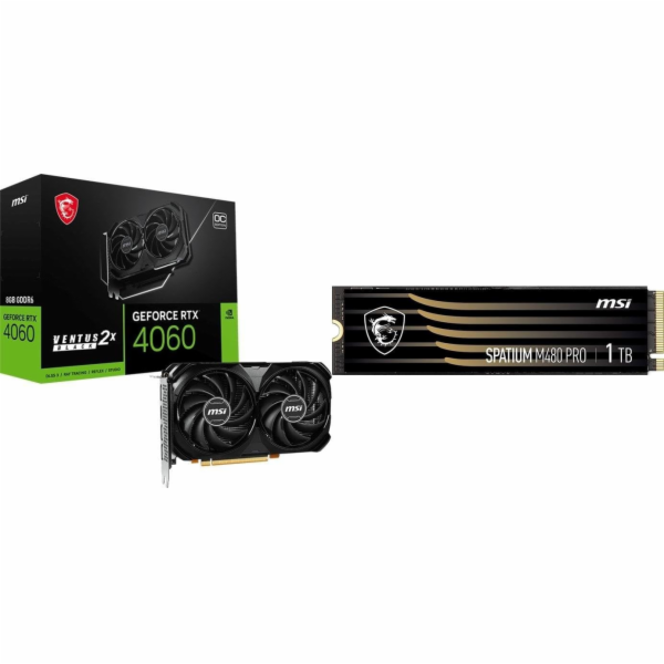 Grafická karta MSI GeForce RTX 4060 VENTUS 2X BLACK 8G OC...