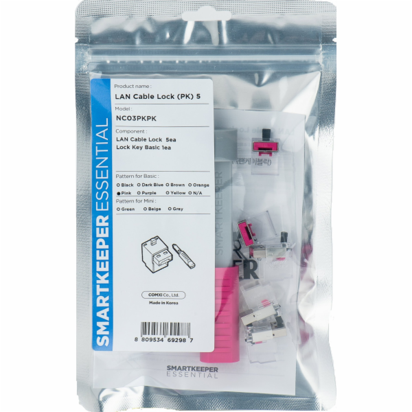 Smartkeeper  Basic LAN Cable Lock 5 - 1x svorka + 5x zást...