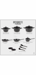 Sada nádobí s titanovým povrchem 15 ks Antracit Collection BH-8141