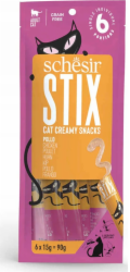 SCHESIR Stix kuřecí krém - pochoutka pro kočky - 6x15g