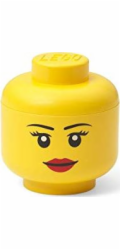 LEGO úložná hlava "Girl", mini, úložný box"