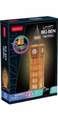 CubicFun - Puzzle 3D s LED Noční edice: Big Ben 32 dílků