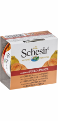 SCHESIR Chicken with papaya in jelly - vlhké krmivo pro psy - 150g