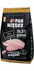 PAN MIESKO  Králík s bažantem S - suché maso pro psy - 9 kg