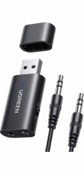 Ugreen bluetooth adaptér Ugreen vysílač/přijímač Bezdrátový audio adaptér Bluetooth 5.0 3,5 mm mini jack černý (CM523 60300)