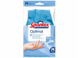 Latexové rukavice Spontex Optimal, M, modré, 1 pár