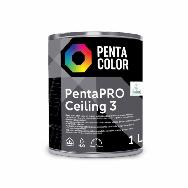 Barva Pentacolor PentaPro Ceiling 3, bílá, 1l