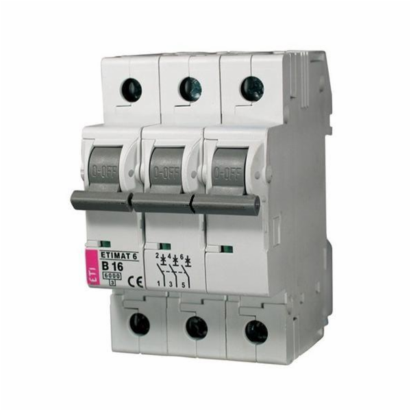Automatický spínač Eti MAT6, 3P, C, 32A, 6kA