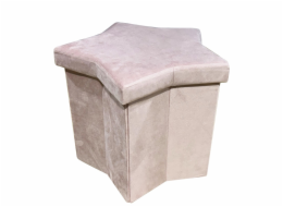 Pouf Domoletti, růžový, 45 cm x 43 cm x 38 cm