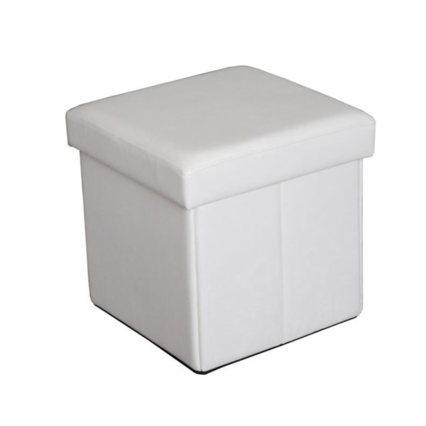 Pouf Domoletti XYF1368B, bílý, 38 cm x 38 cm x 38 cm