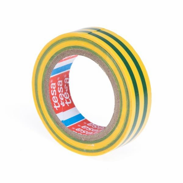 Izolační páska Tesaflex 53988, zelená/žlutá 19 mm x 20 m