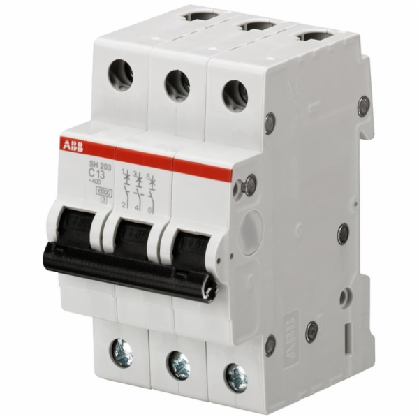 Automatický spínač ABB SH203, 3P, C, 50A, 6kA